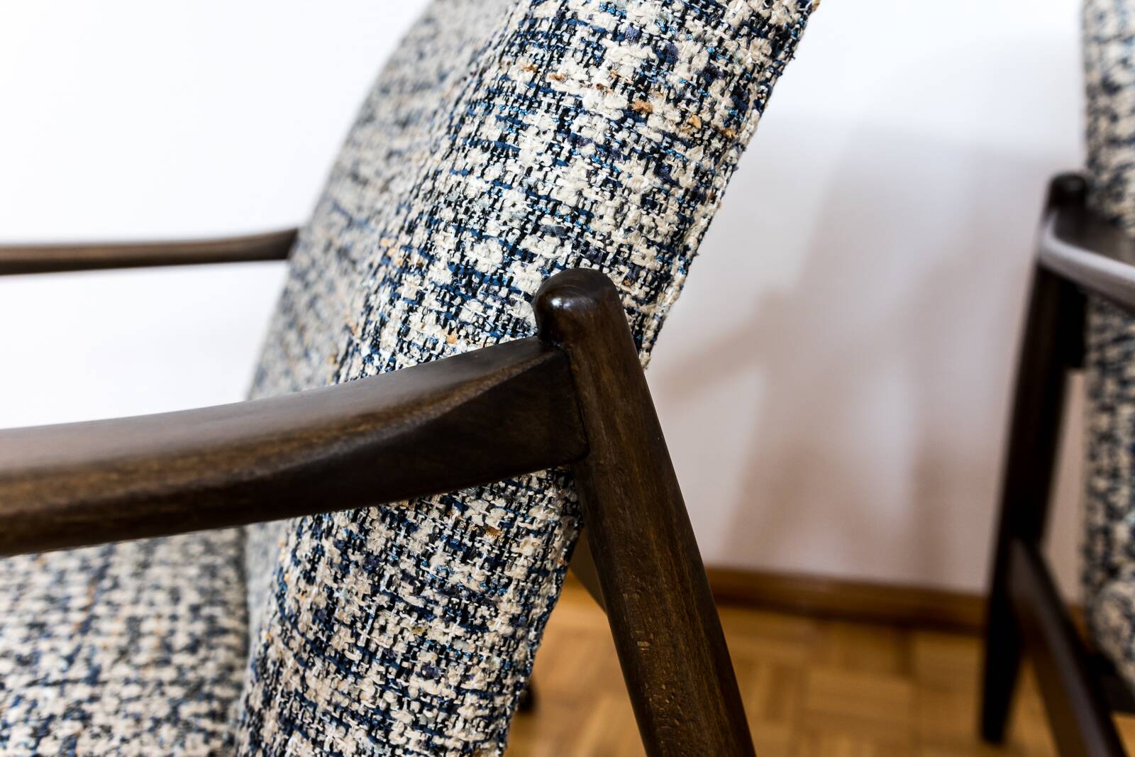 Customizable Pair Of Mid Century Armchairs GFM64 By Edmund Homa, 1960's