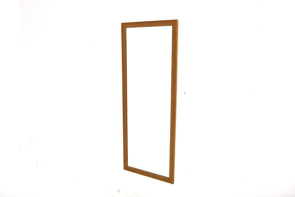 Miroir scandinave en chêne, Suède 1960, 127x49cm