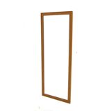 Miroir scandinave en chêne, Suède 1960, 127x49cm