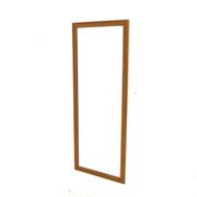 Miroir scandinave en chêne, Suède 1960, 127x49cm