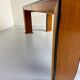 Antique wood and glass table, Art Deco Italian design, Borsani, 1940