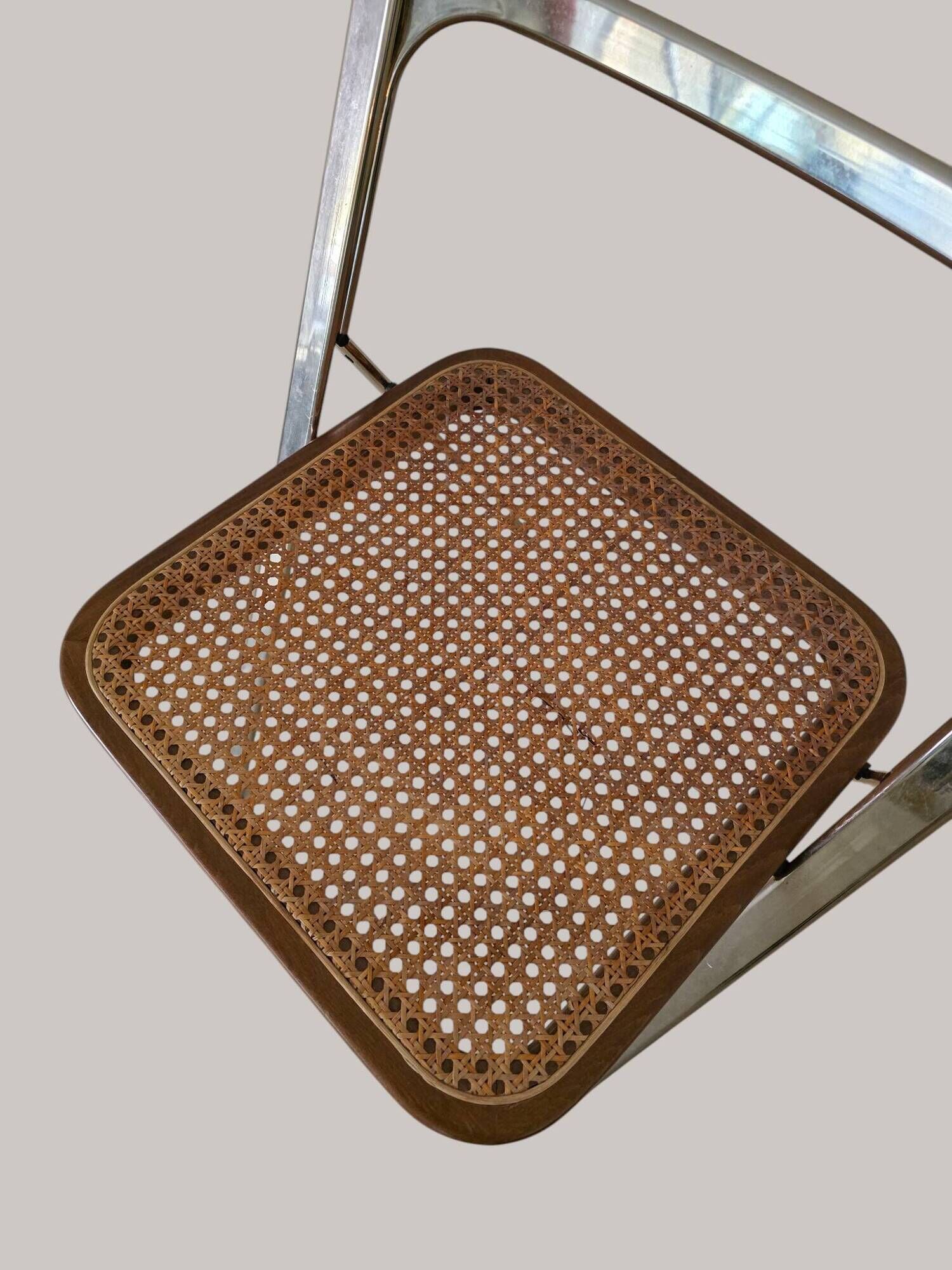 Giorgio Cattelan caned folding chair for Cidue – Italy, 1970s