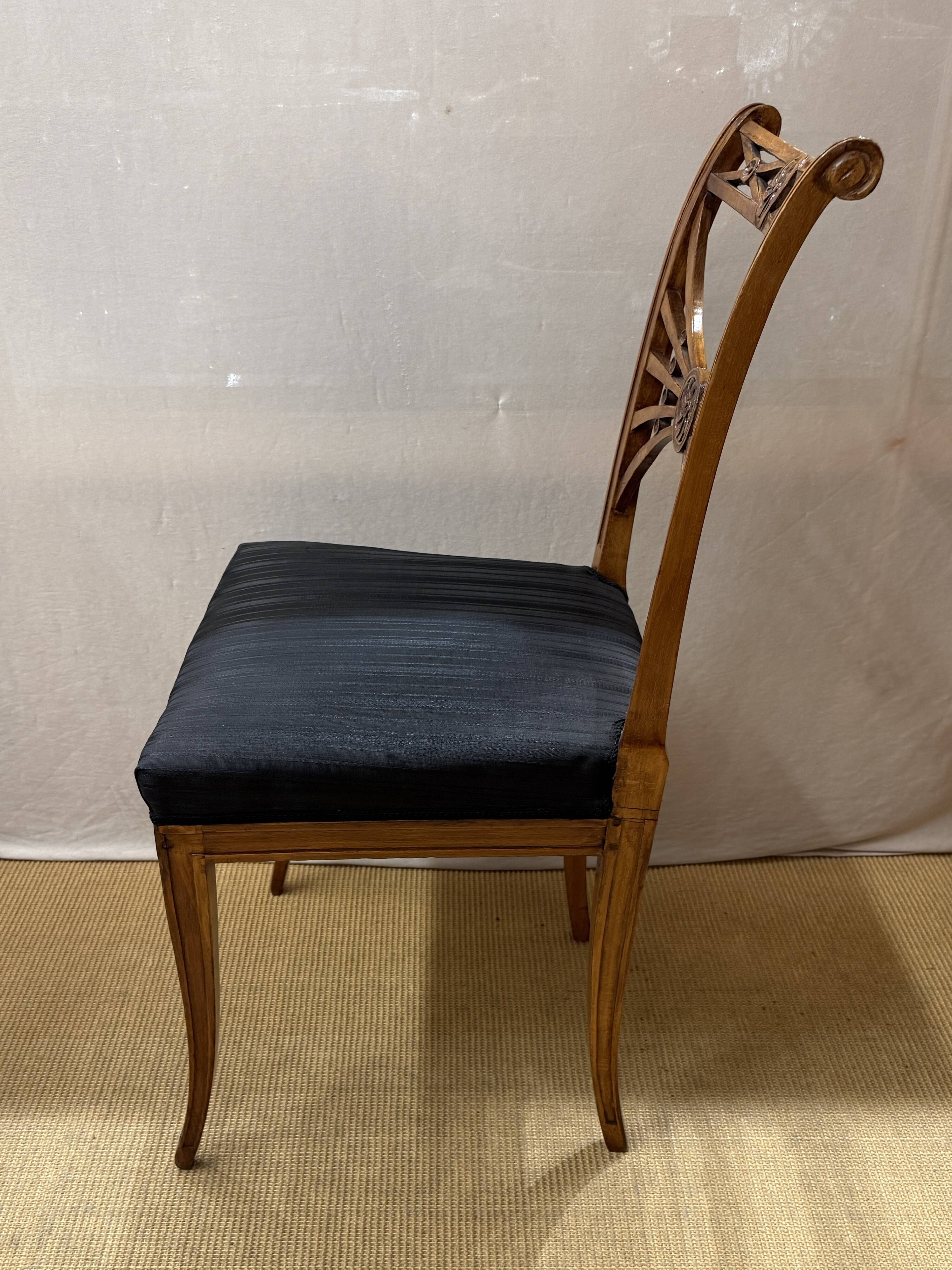 Set of 4 Neoclassical Dining Chairs by Friedrich Gottlob Hoffmann, Germany