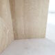 Italian travertine and glass coffee table, 1980