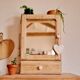 Vintage medicine cabinet 50s raw wood