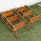 Pair of vintage bamboo and rattan wall shelves 1960