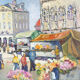 ‘Market day’ by Robert Sydney Rendle Wood (British, 1895 - 1987)