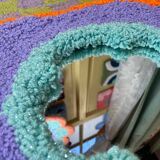 Retro flower wall mirror