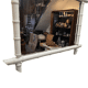 Large Vintage White Faux Bamboo Mirror, 1920/30s