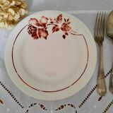 6 old flat plates mismatched in earthenware
