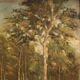 Italian painting signed and dated 1939 wooded landscape
