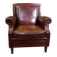 Club armchair in sheepskin in Art Deco style