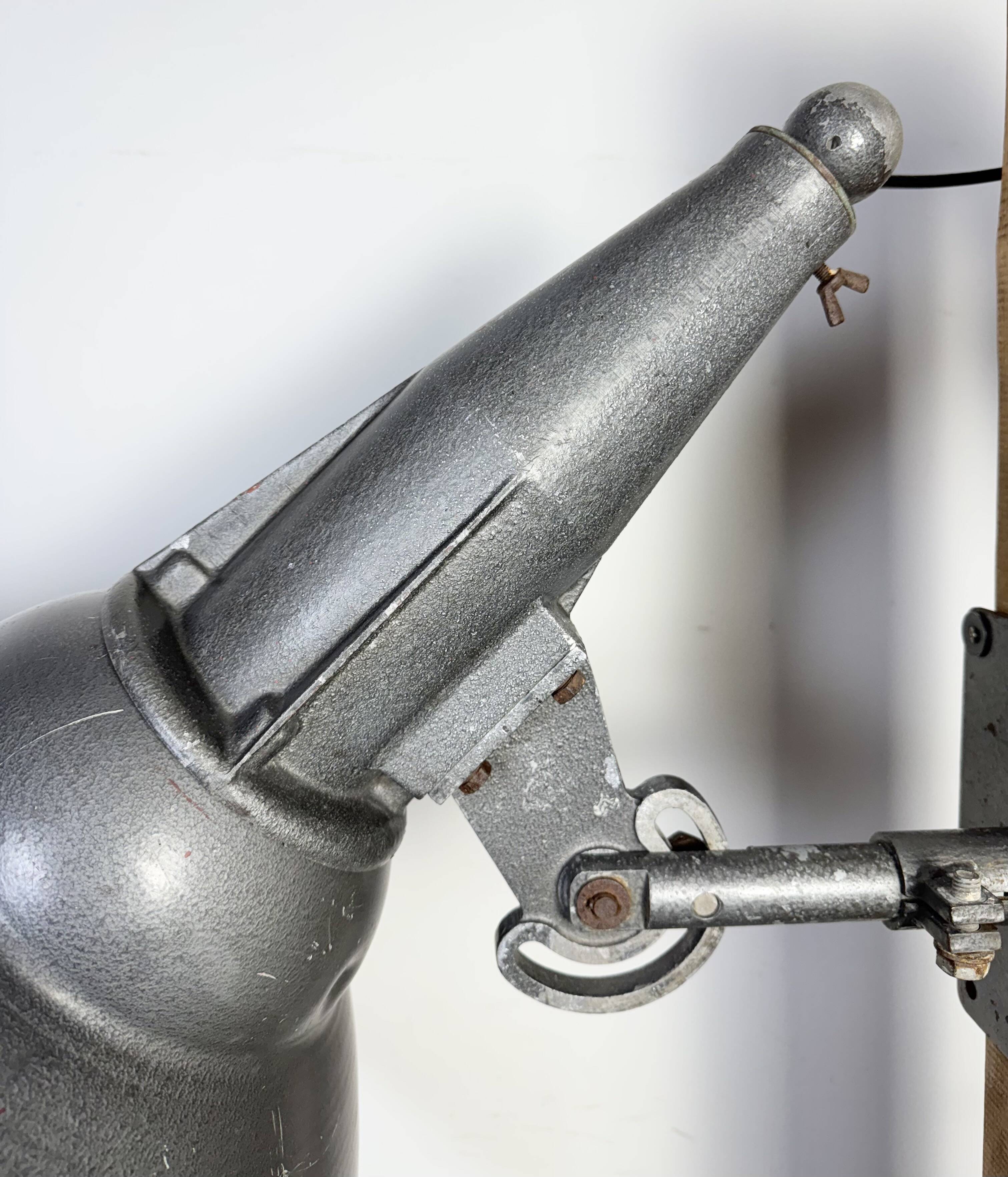 Large Vintage Industrial Aluminium Factory Wall Spotlight, 1970s