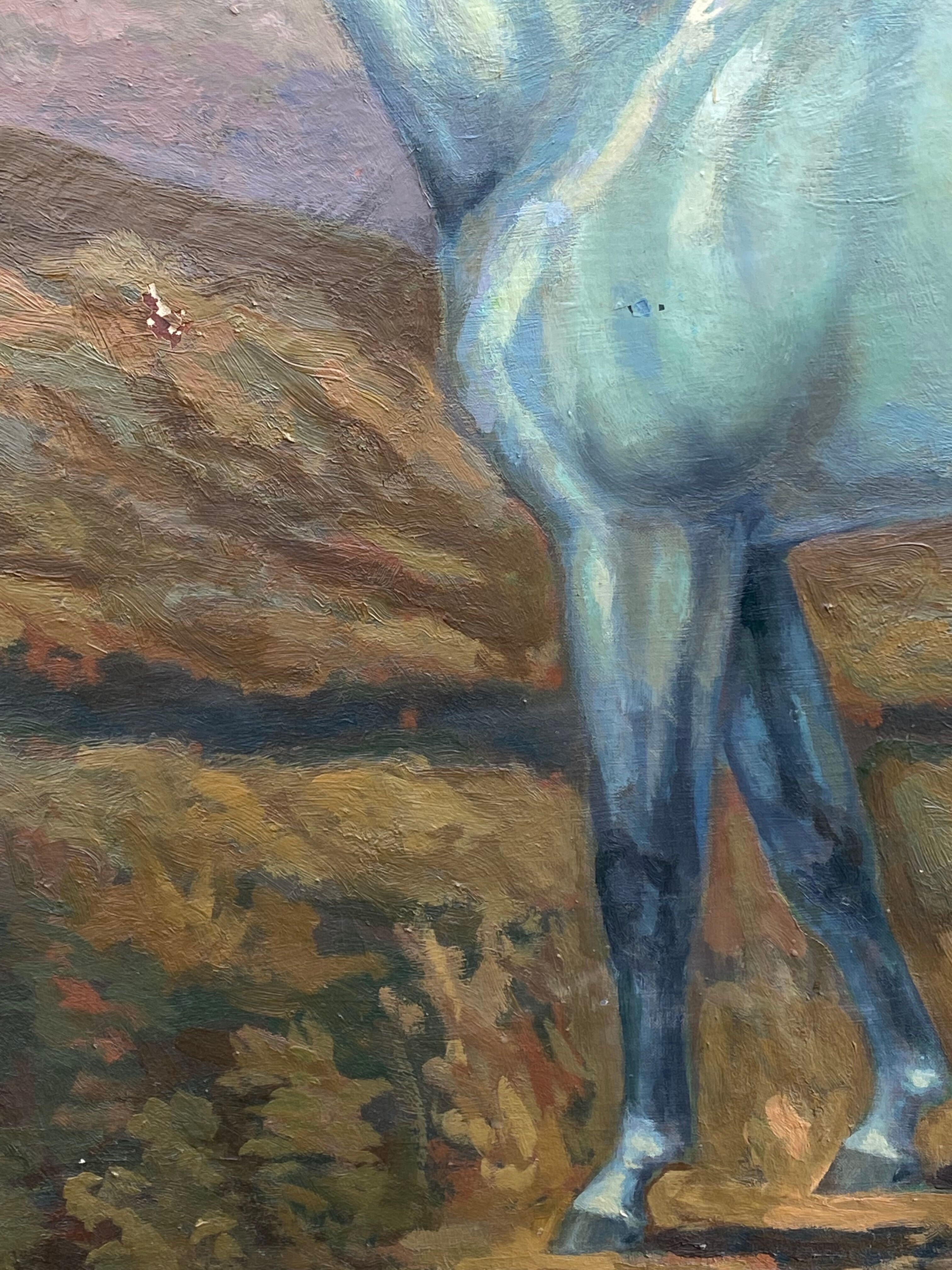 Painting of a naïve style horse