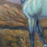 Painting of a naïve style horse
