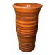 Old soulaines vase france ceramic brown & orange vintage #a393