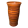 Old soulaines vase france ceramic brown & orange vintage #a393