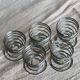 5 vintage silver metal spring egg cups