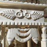 White patinated carved wooden harness