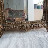Old bronze mirror early 19th 38x27cm
