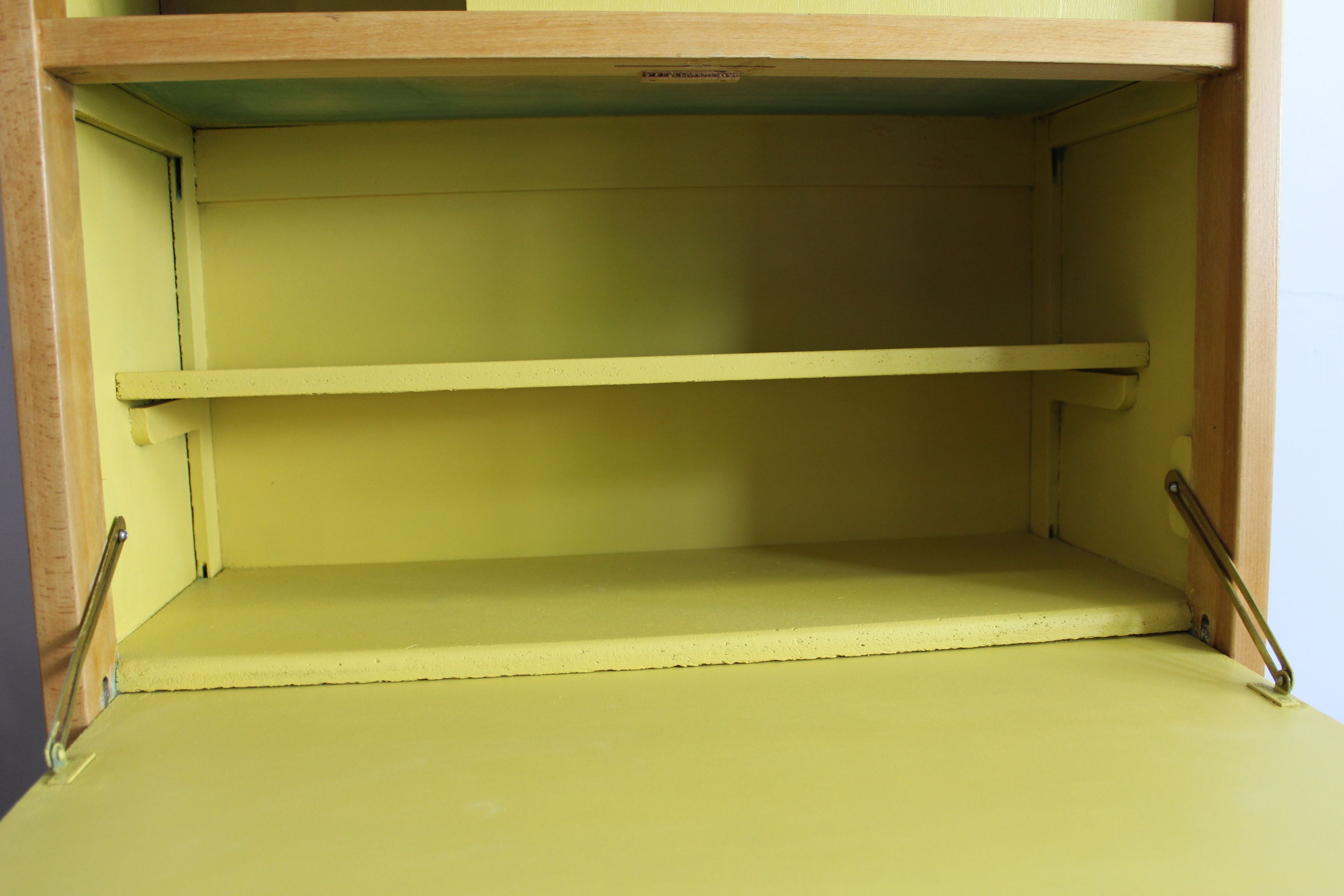 Vintage writing desk with canning doors