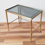 Glass and brass coffee table, 1950s