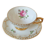 Set of porcelain cups and saucers