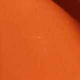 Flat plates orange with brown edging
