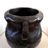 Vintage brutalist wooden pitcher