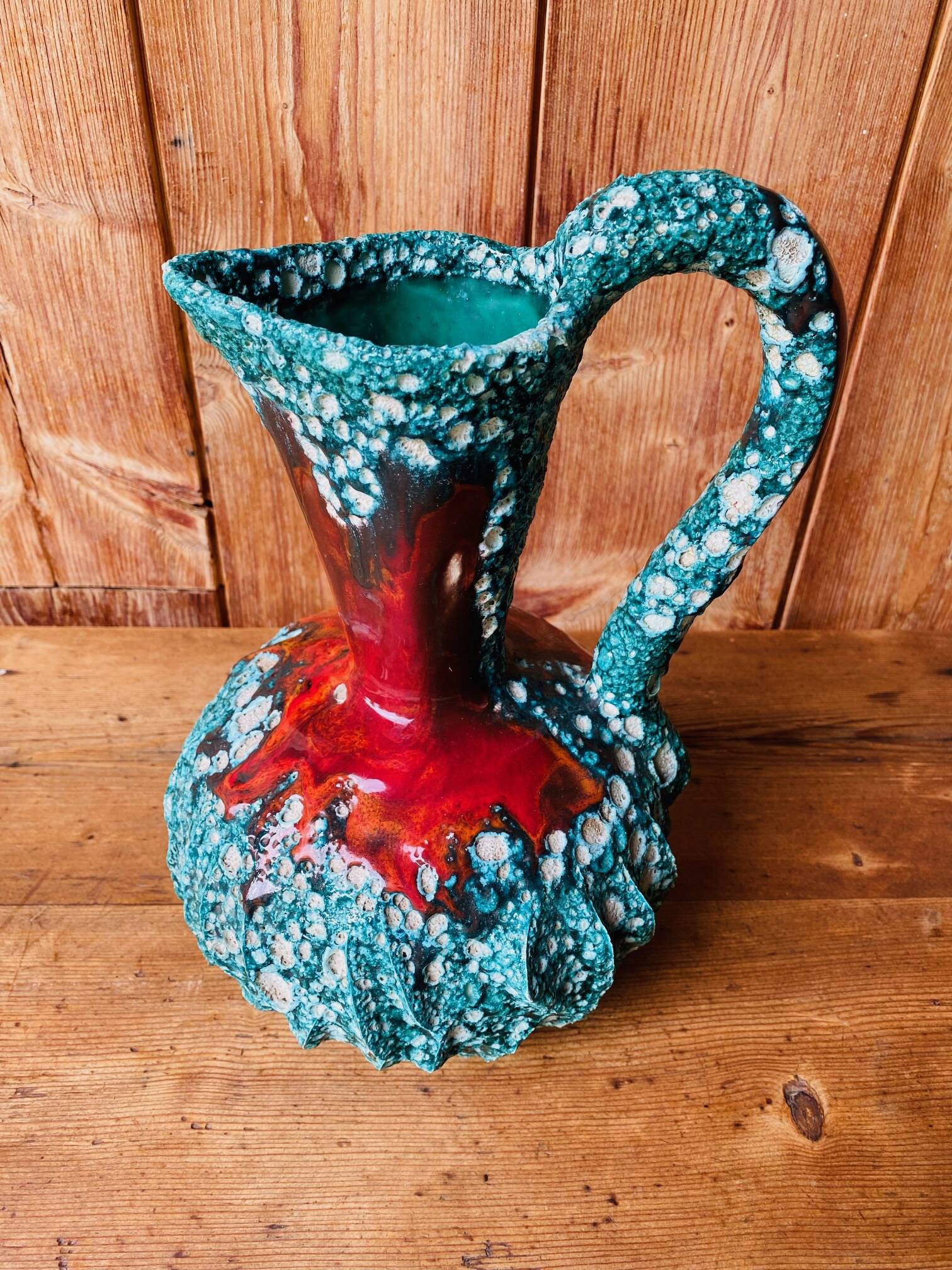 Fat lava vase Vallauris 60s