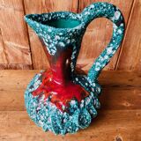 Fat lava vase Vallauris 60s