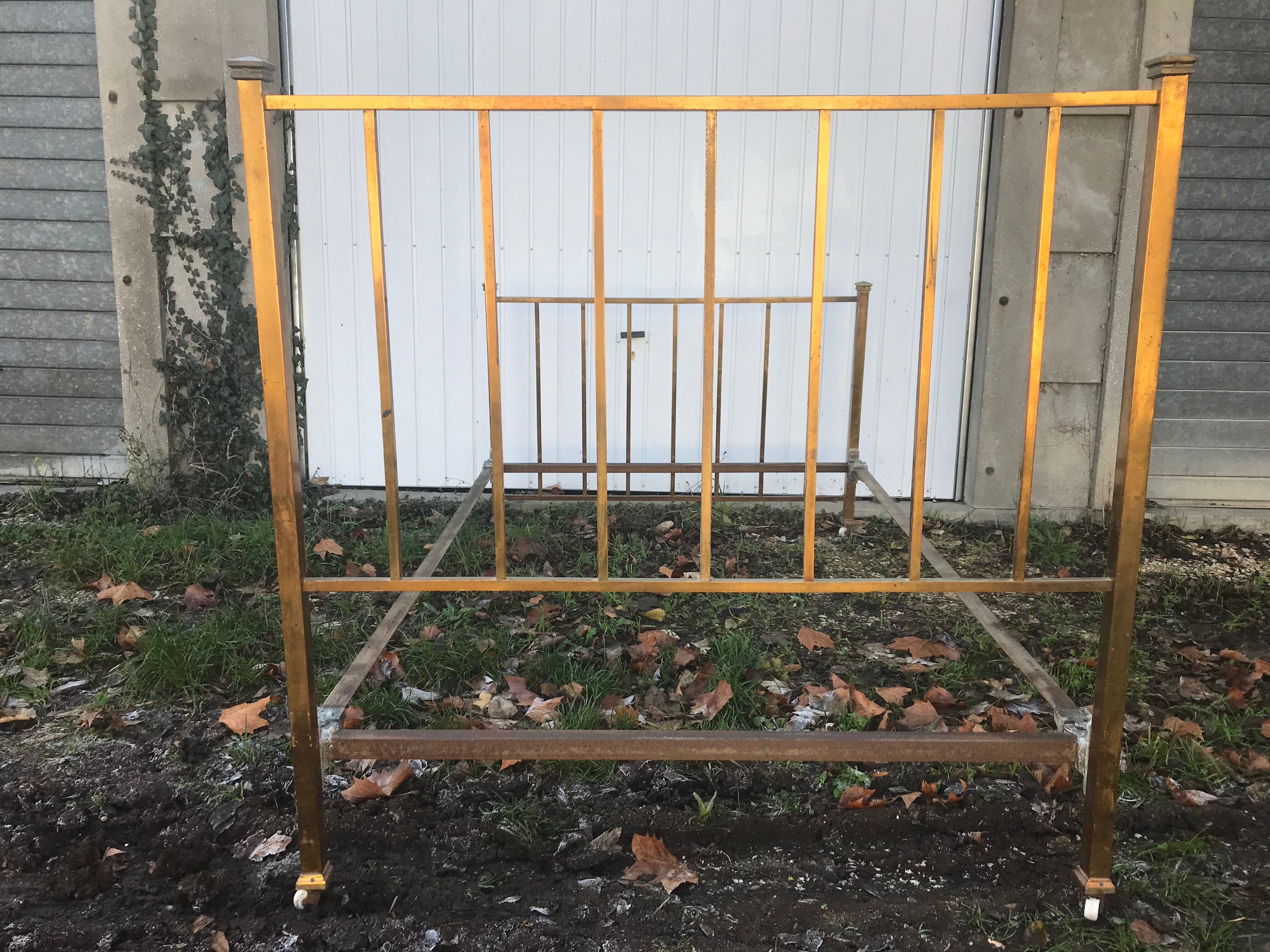 Ancien lit laiton art deco