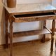 Old solid wood console with marble - 1 drawer