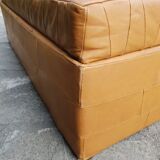 1970 leather patchwork chest bench