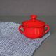 Red covered pot by Robert Picault, Vallauris
