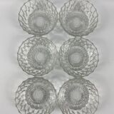 6 glasses in sculpted patterns