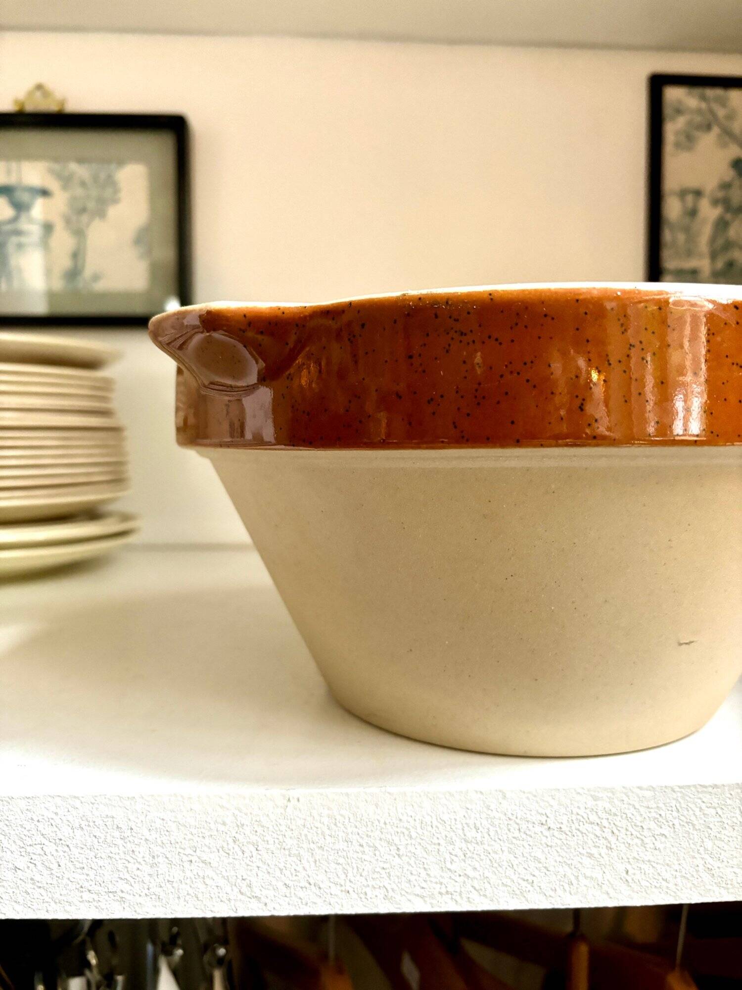 Medium enamelled stoneware bowl