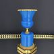 Médicis vase in blue opaline and gilded bronze