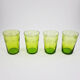 series of 4 water cups in Baccarat crystal, late nineteenth century decorated with grape bunches and grapefruits