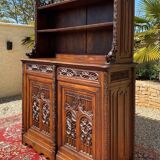 Gothic walnut sideboard / dresser