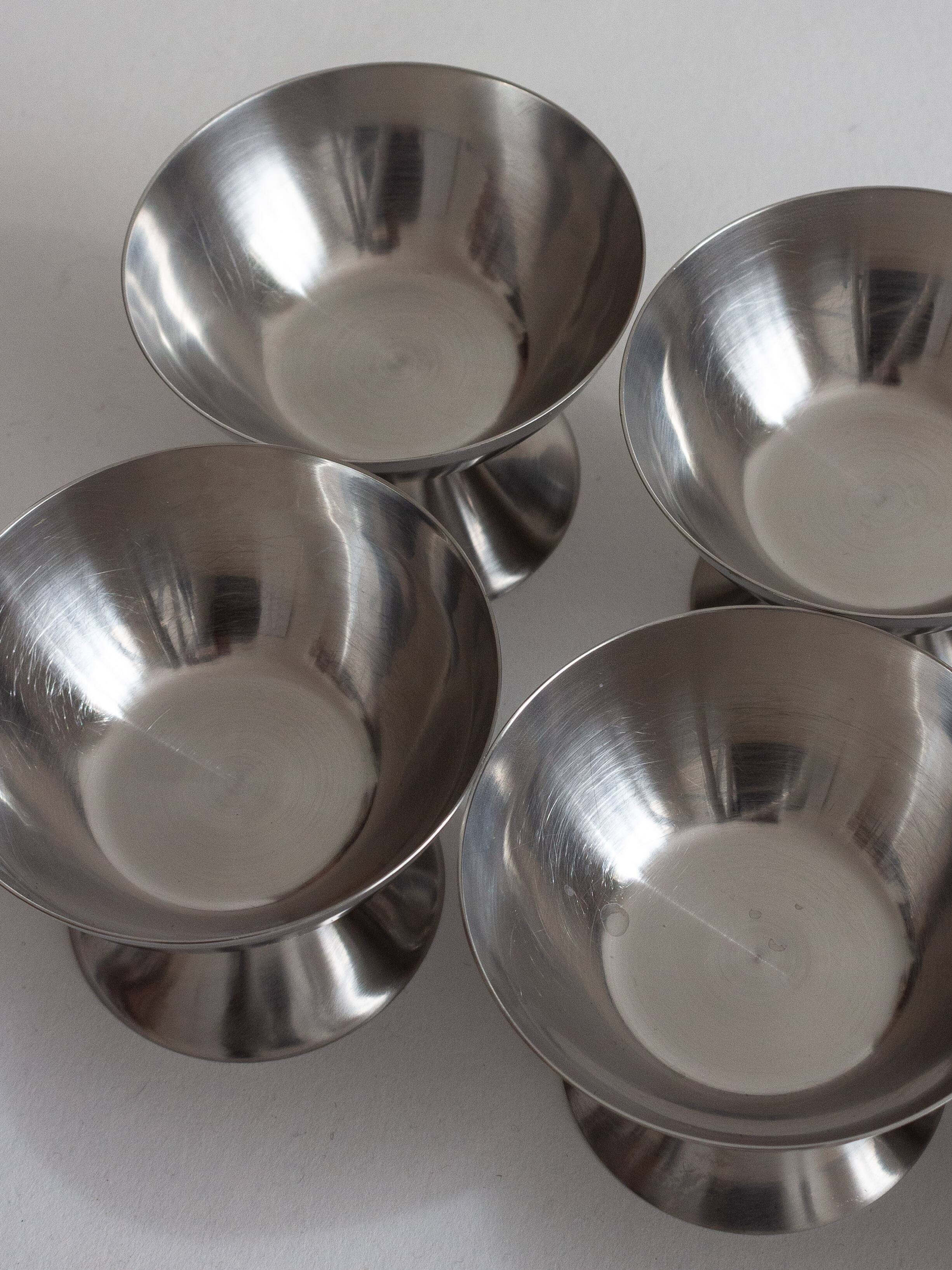 Set of eight ice cream cups, Lundtofte Denmark, 1960s