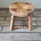 Straw chair and stool