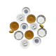Set of twelve mismatched vintage dessert plates.