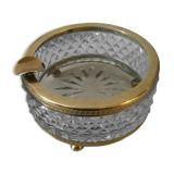 Cendrier cristal et laiton