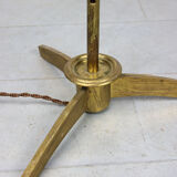 Minimal mid-century brass & marble lamp