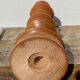 Large vintage Scandinavian turned wooden candle holder