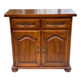 Buffet anglais 2 portes 2 tiroirs bois massif merisier satin