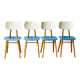 Chaises vintage de ton, lot de 4