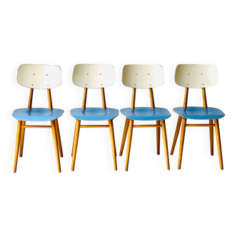 Chaises vintage de ton, lot de 4
