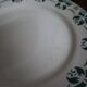 6 flat plates in white and green earthenware Saint Amand Terre de Fer